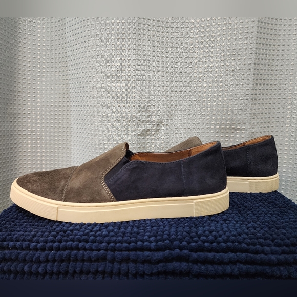 Frye Women's Suede Slip-On Sneakers - Gray and Navy - Picture 2 of 8
